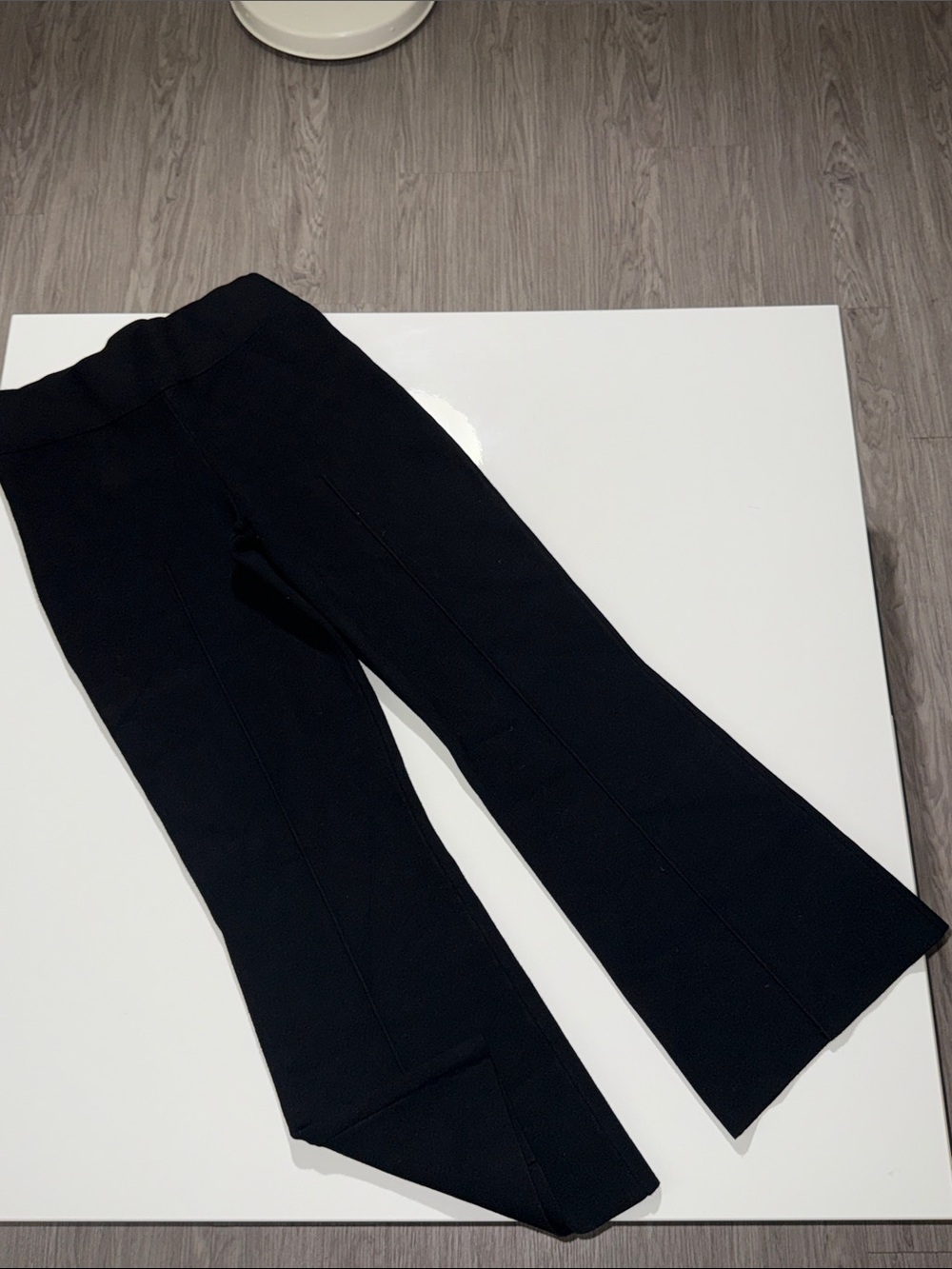 J.Crew Pants Womens L Black Ponte Crop Wide Leg Pull On Career Capsule Classic